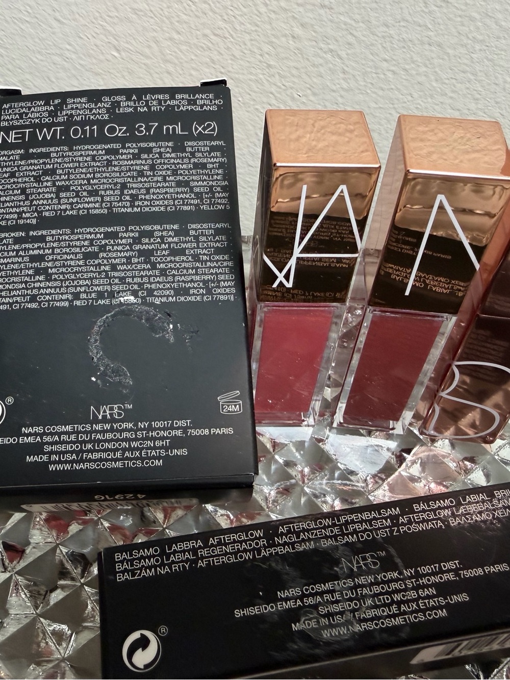 NARS Afterglow Lip Balm & Gloss Set - Orgasm/Unbroken - NIB - Picture 6 of 12